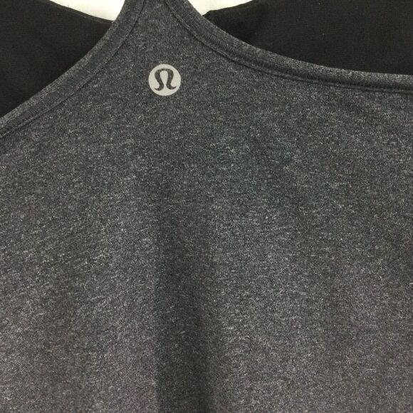 Lululemon Womens Power Pose Tank Top Heathered Black Size 6 - Picture 2 of 5